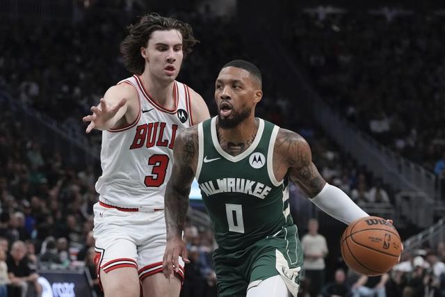 雄鹿客场力克公牛，系列赛2-0领先